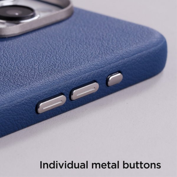 Joyroom iPhone 15 Pro Skal Litchi Pattern Series MagSafe Grå
