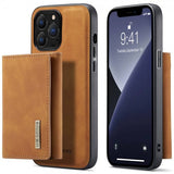 Dg.Ming iPhone 15 Pro Skal M1 Series Löstagbar Korthållare Brun
