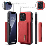 Dg.Ming iPhone 15 Pro Skal M2 Series Löstagbar Korthållare Röd