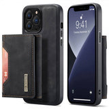Dg.Ming iPhone 15 Pro Skal M2 Series Löstagbar Korthållare Svart