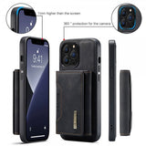 Dg.Ming iPhone 15 Pro Skal M2 Series Löstagbar Korthållare Svart