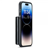 Dg.Ming iPhone 15 Pro Skal M3 Series Löstagbar Korthållare Glitter Svart