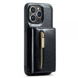 Dg.Ming iPhone 15 Pro Skal M3 Series Löstagbar Korthållare Glitter Svart