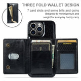 Dg.Ming iPhone 15 Pro Skal M3 Series Löstagbar Korthållare Glitter Svart