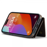 Dg.Ming iPhone 15 Pro Skal M5 Series Löstagbar Korthållare Kaffe