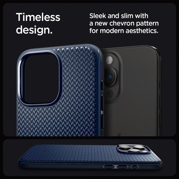 Spigen iPhone 15 Pro Skal Mag Armor MagFit Navy Blue