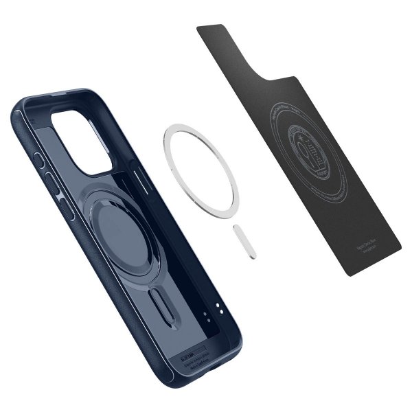 Spigen iPhone 15 Pro Skal Mag Armor MagFit Navy Blue