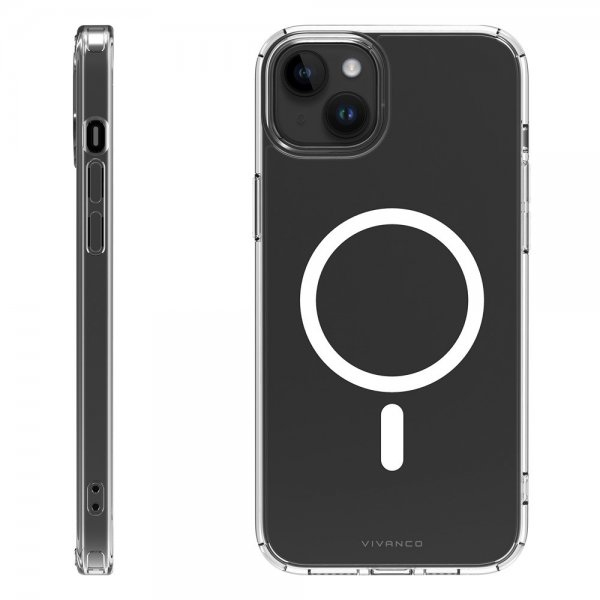 Vivanco iPhone 15 Plus Skal Mag Steady Transparent