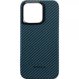 Pitaka iPhone 15 Pro Skal MagEZ Case 4 Black/Blue Twill