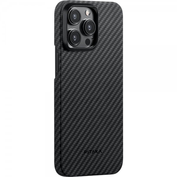 Pitaka iPhone 15 Pro Skal MagEZ Case 4 Black/Grey Twill
