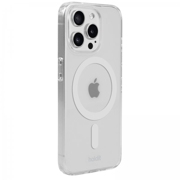 Holdit iPhone 15 Pro Skal MagSafe Case Vit Transparent