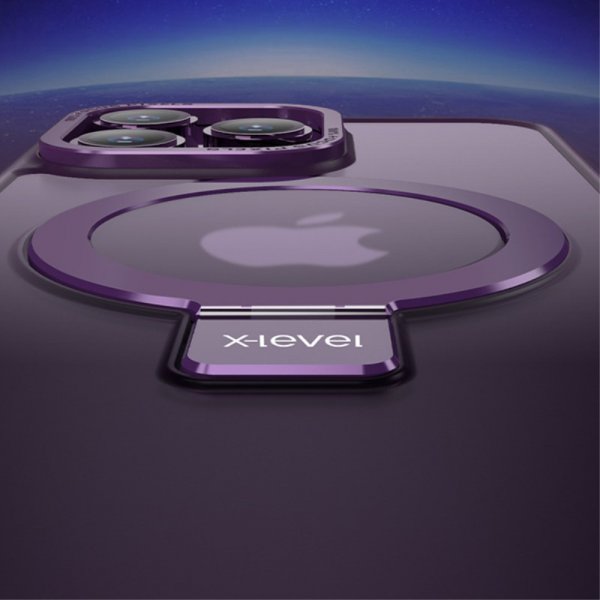 X-Level iPhone 15 Pro Skal MagSafe-ring Svart
