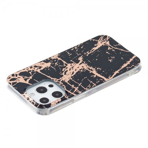 iPhone 15 Pro Skal Marmormönster Svart