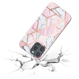 iPhone 15 Pro Skal Marmormönster Vit Rosa