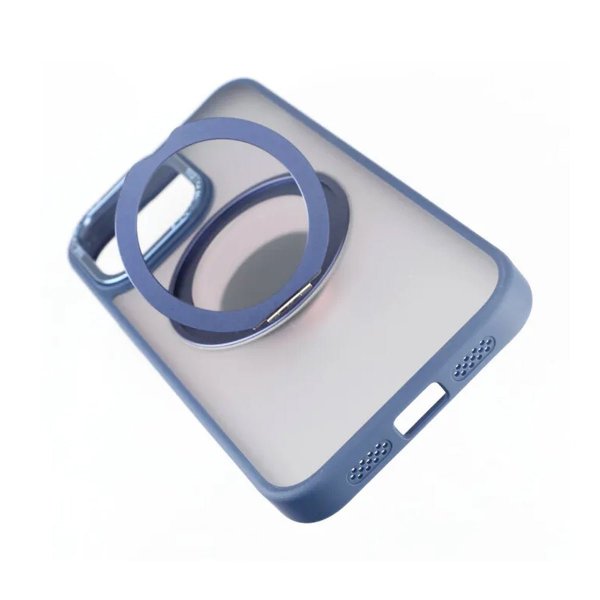 Rvelon iPhone 15 Pro Skal Roterbart MagSafe Stativ Blå