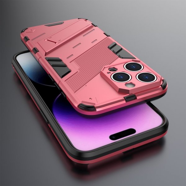 iPhone 15 Pro Skal med Stativ Magenta
