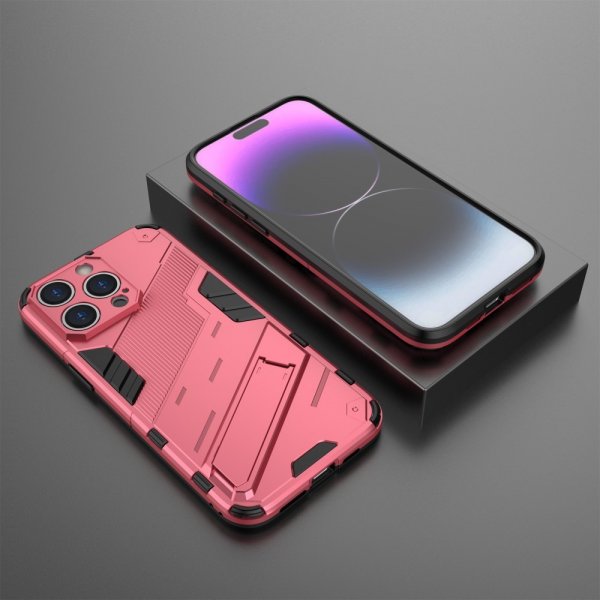 iPhone 15 Pro Skal med Stativ Magenta