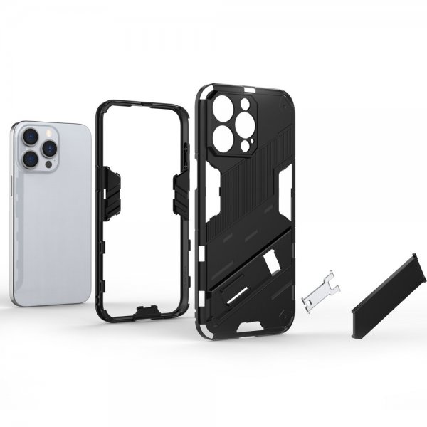 iPhone 15 Pro Skal med Stativ Mörkblå