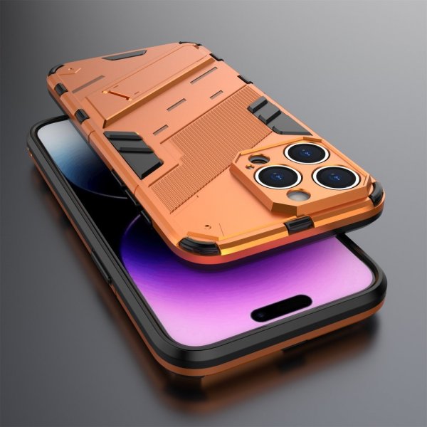 iPhone 15 Pro Skal med Stativ Orange