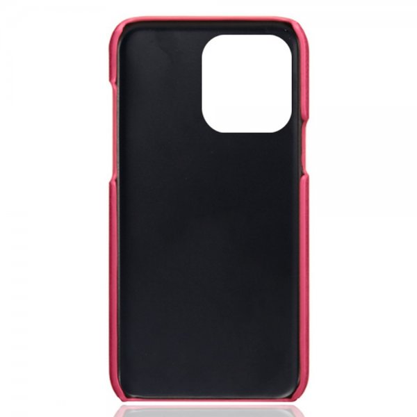 iPhone 15 Pro Skal med två Kortfack Magenta