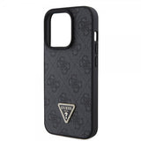 Guess iPhone 15 Pro Skal Metal Logo Strass Crossbody Strap Svart