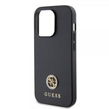 Guess iPhone 15 Pro Skal Metal Logo Strass Svart