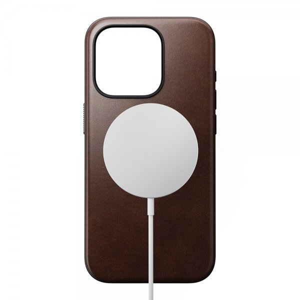Nomad iPhone 15 Pro Skal Modern Leather Case Horween Rustic Brown