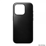 Nomad iPhone 15 Pro Skal Modern Leather Case Horween Svart