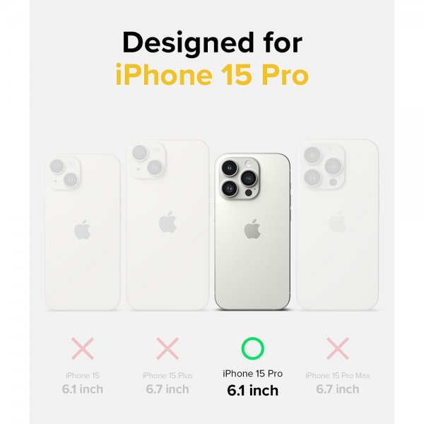 Ringke iPhone 15 Pro Skal Onyx Design Checkerboard Yellow
