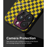 Ringke iPhone 15 Pro Skal Onyx Design Checkerboard Yellow