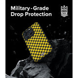 Ringke iPhone 15 Pro Skal Onyx Design Checkerboard Yellow