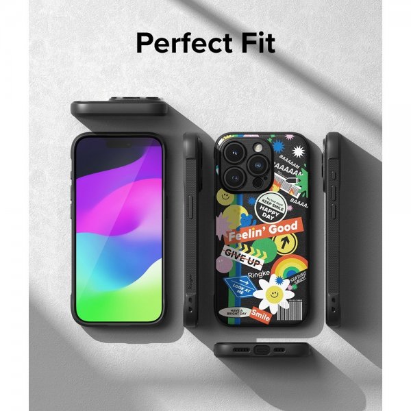 Ringke iPhone 15 Pro Skal Onyx Design Sticker