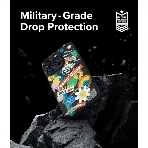 Ringke iPhone 15 Pro Skal Onyx Design Sticker