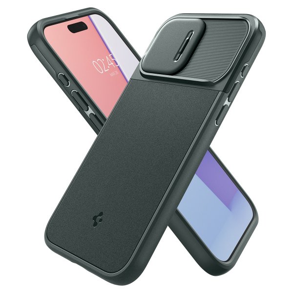 Spigen iPhone 15 Pro Skal Optik Armor MagFit Abyss Green