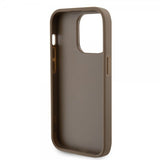 Guess iPhone 15 Pro Skal Perforated Glitter Brun