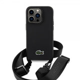 Lacoste iPhone 15 Pro Skal Petit Pique Logo Strap Svart