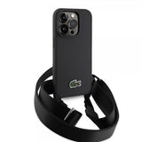 Lacoste iPhone 15 Pro Skal Petit Pique Logo Strap Svart