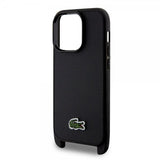 Lacoste iPhone 15 Pro Skal Petit Pique Logo Strap Svart