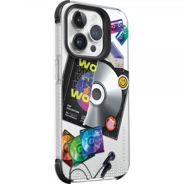 LAUT iPhone 15 Pro Skal POP RETRO MUSIC MagSafe