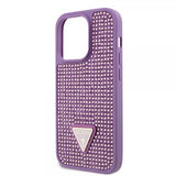 Guess iPhone 15 Pro Skal Rhinestone Lila