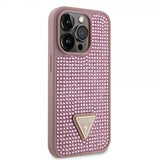 Guess iPhone 15 Pro Skal Rhinestone Rosa
