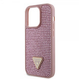 Guess iPhone 15 Pro Skal Rhinestone Rosa