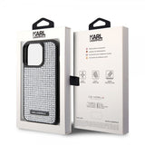 Karl Lagerfeld iPhone 15 Pro Skal Rhinestone Silver