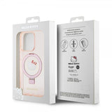 Hello Kitty iPhone 15 Pro Skal Ring Stand MagSafe Rosa