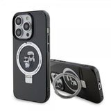 Karl Lagerfeld iPhone 15 Pro Skal Ring Stand MagSafe Svart
