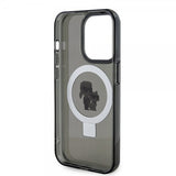 Karl Lagerfeld iPhone 15 Pro Skal Ring Stand MagSafe Svart