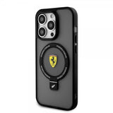 Ferrari iPhone 15 Pro Skal Ring Stand MagSafe Svart