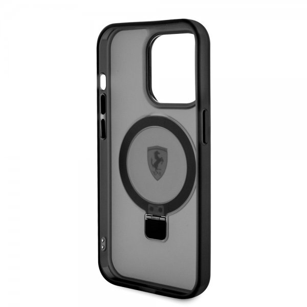 Ferrari iPhone 15 Pro Skal Ring Stand MagSafe Svart
