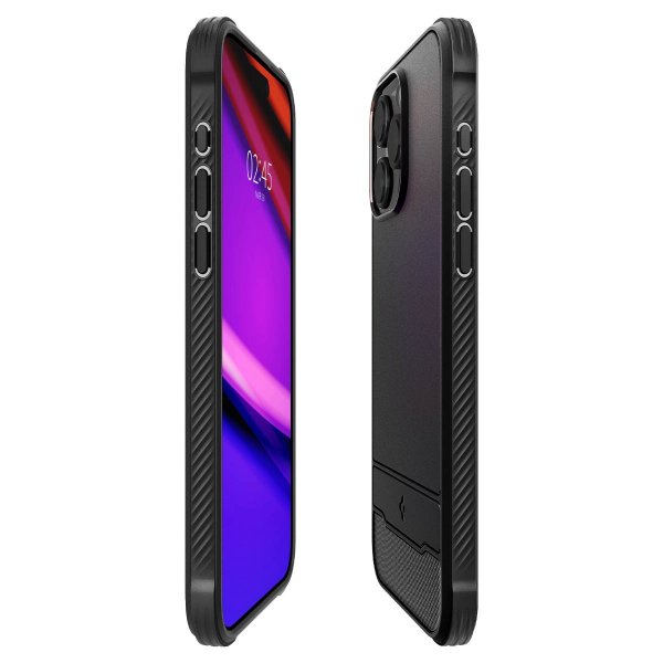 Spigen iPhone 15 Pro Skal Rugged Armor MagFit Matte Black