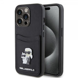 Karl Lagerfeld iPhone 15 Pro Skal Saffiano Double Cardslot Svart